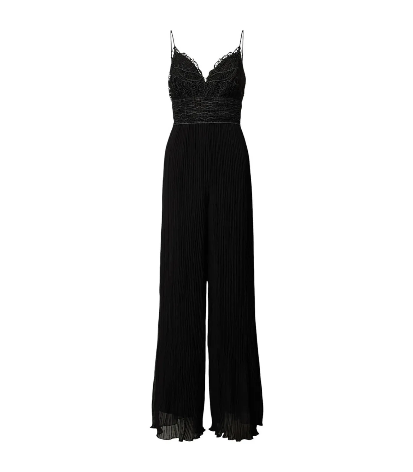 GUESS Zwart Jumpsuit Met Plissevouwen En Kant black