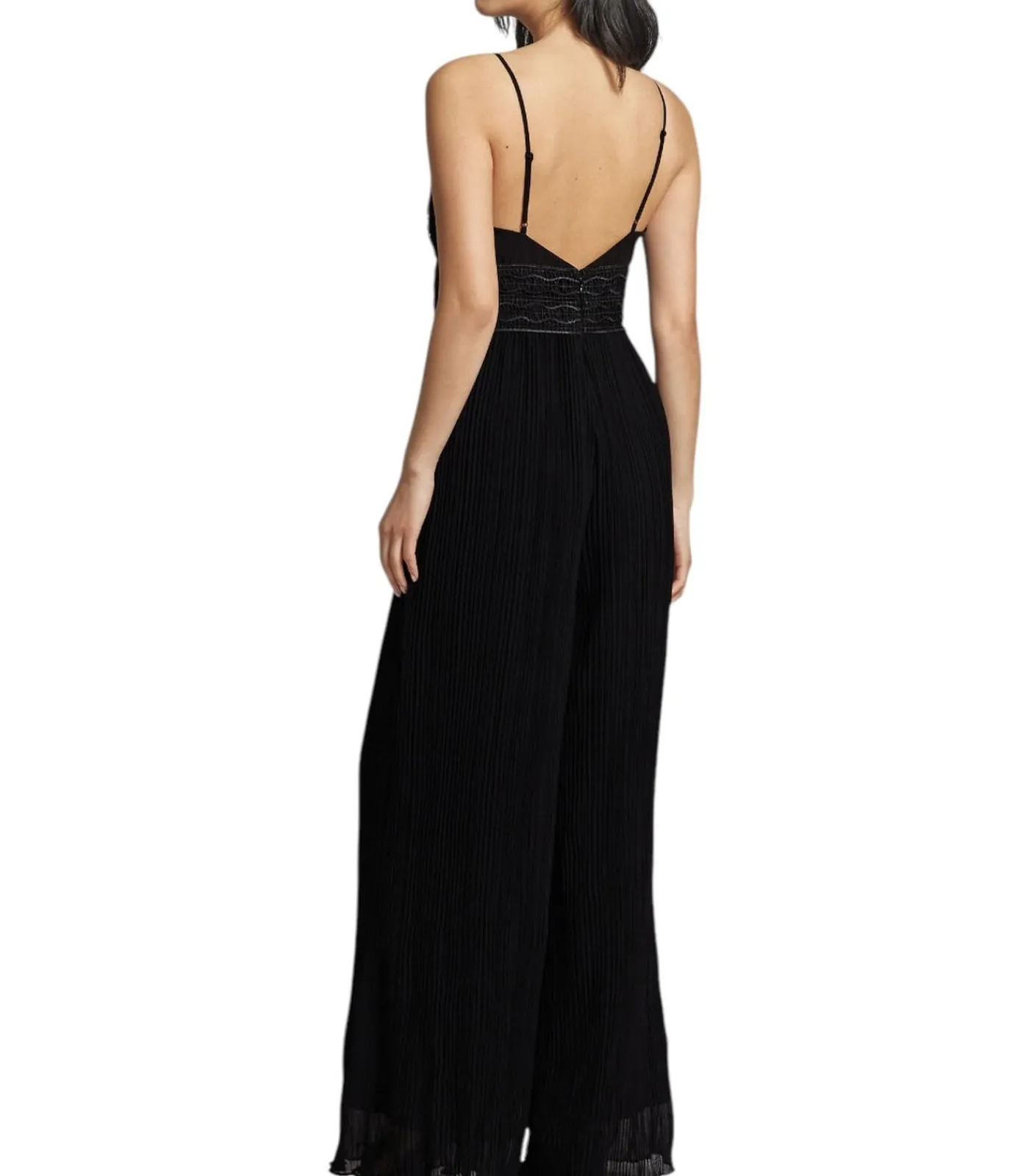 GUESS Zwart Jumpsuit Met Plissevouwen En Kant black