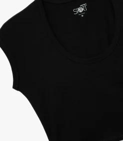 Koton Zwart T-shirt Korte Mouwen Slanke Pasvorm black Discount