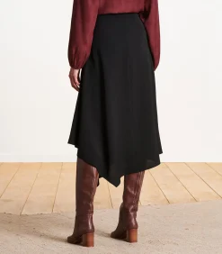 La Fée Maraboutée Zwarte asymmetrische rok tot halverwege de lengte black Best