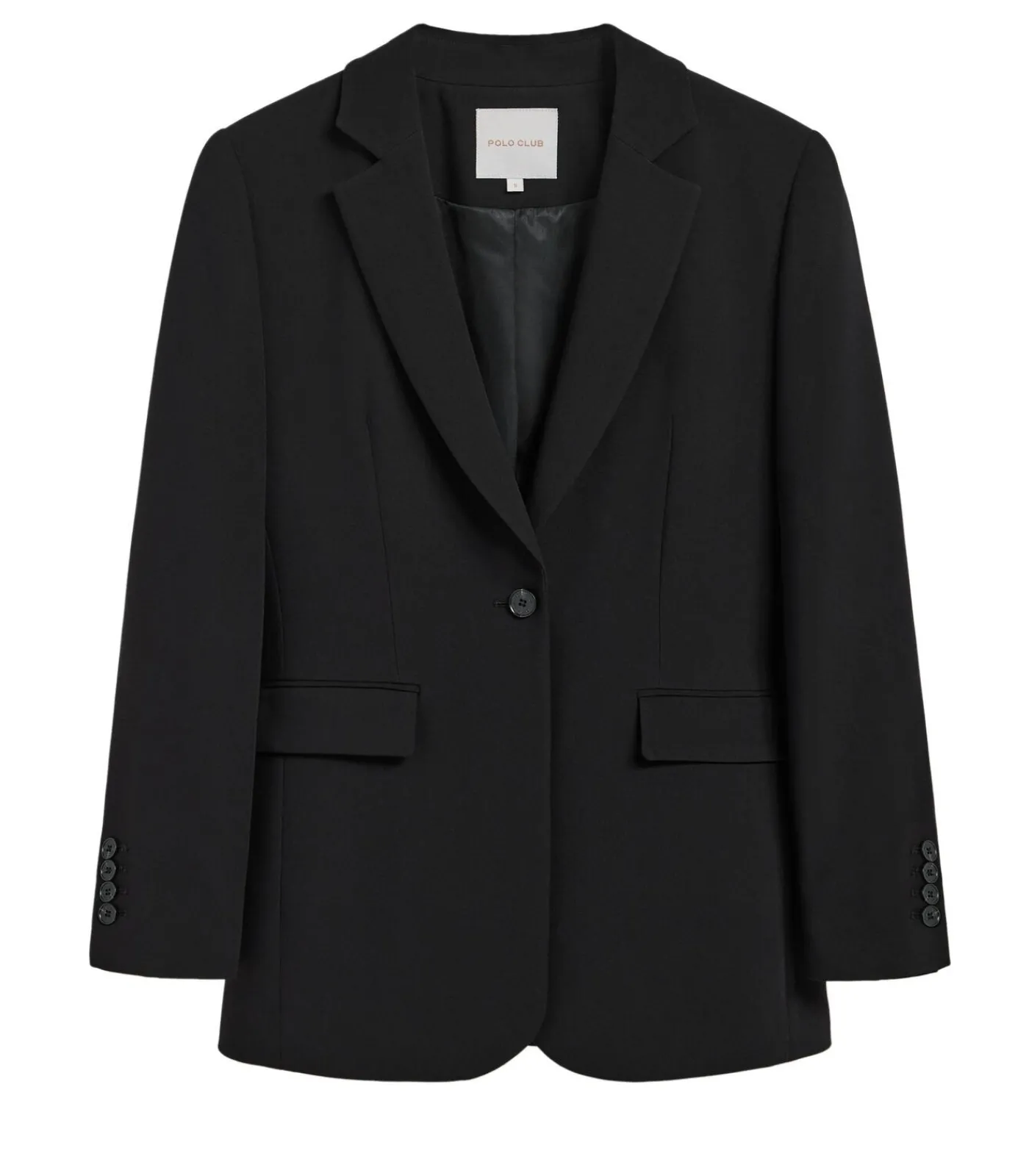 Polo Club Zwarte blazer met knopen en -details black Discount