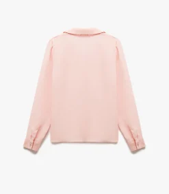 Koton Zwarte Blouse Klassieke Kraag Lange Mouwen white Outlet