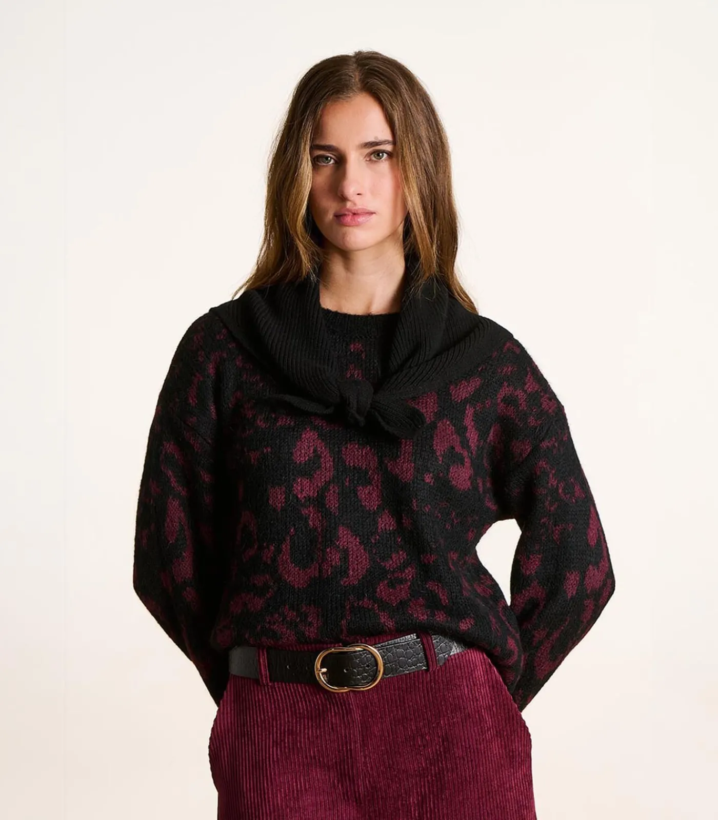 La Fée Maraboutée Zwarte driehoekige sjaal black New