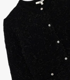Koton Zwarte Gebreide Cardigan Lange Mouwen Knoopsluiting black Online