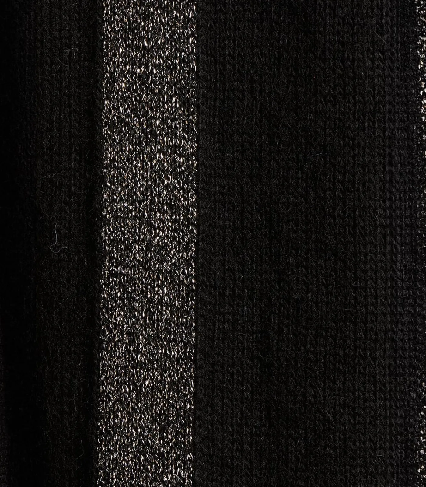 La Fée Maraboutée Zwarte gebreide sjaal met zilveren lurex black Best