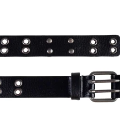 ISOTONER Zwarte riem met oogjes voor dames black Hot