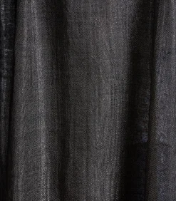 La Fée Maraboutée Zwarte sjaal van glanzende wol en katoen black Outlet