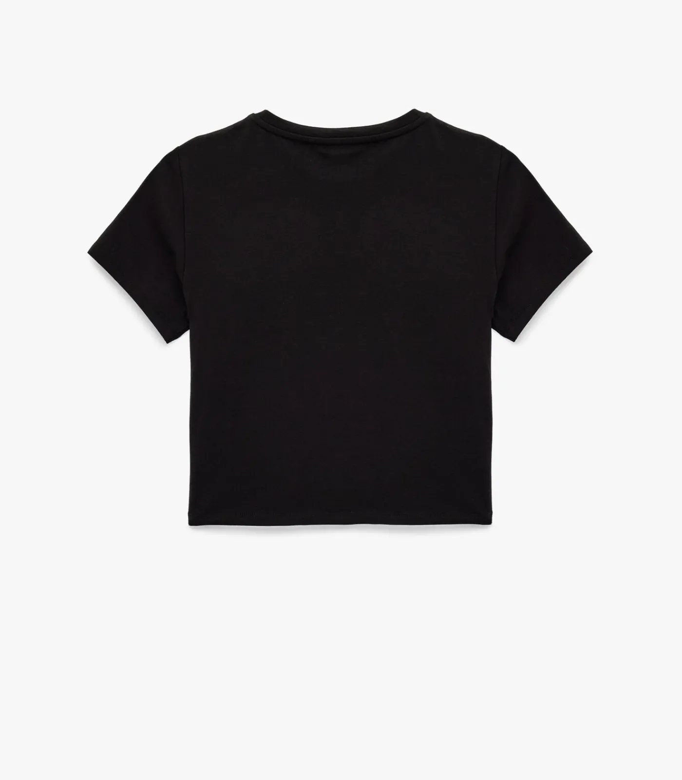 Koton Zwarte Slanke Pasvorm T-shirt Korte Mouwen black Online